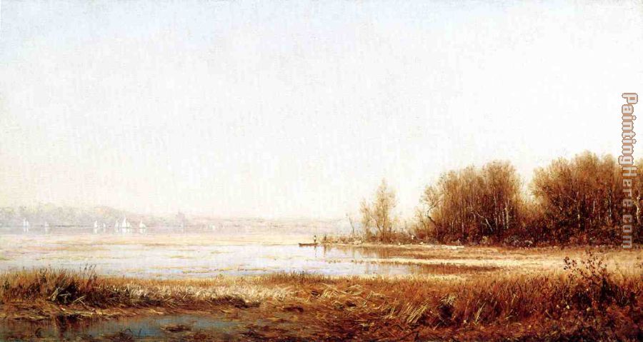 The Marshes of the Hudson painting - Sanford Robinson Gifford The Marshes of the Hudson art painting